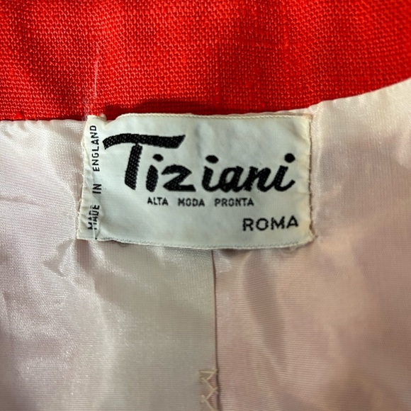 Vintage 60’s Tiziani button down linen jacket - Picture 7 of 12